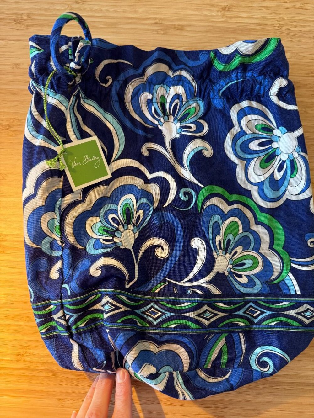 NWT Vera Bradley Ditty Bag-Mediterranean Blue- Waterproof Wet Bag